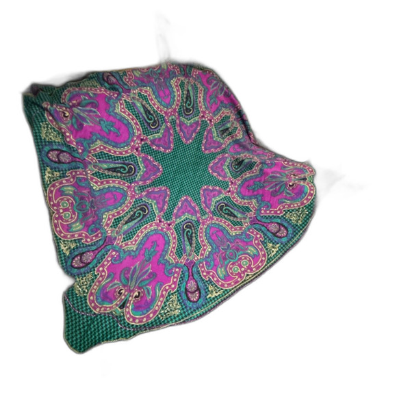 Vintage Paisley Floral Square Scarf 4'6" - Picture 2 of 4